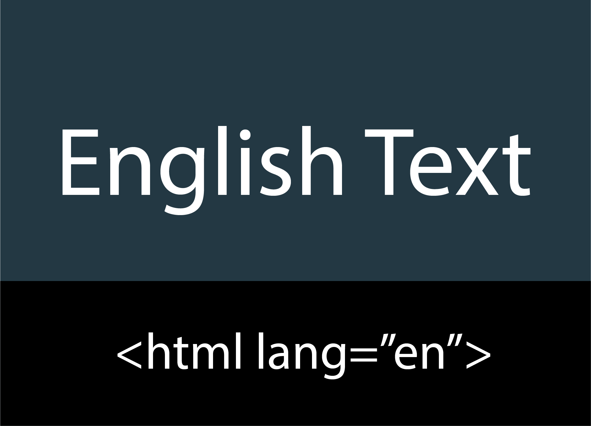 Code showing <htm lang="en">