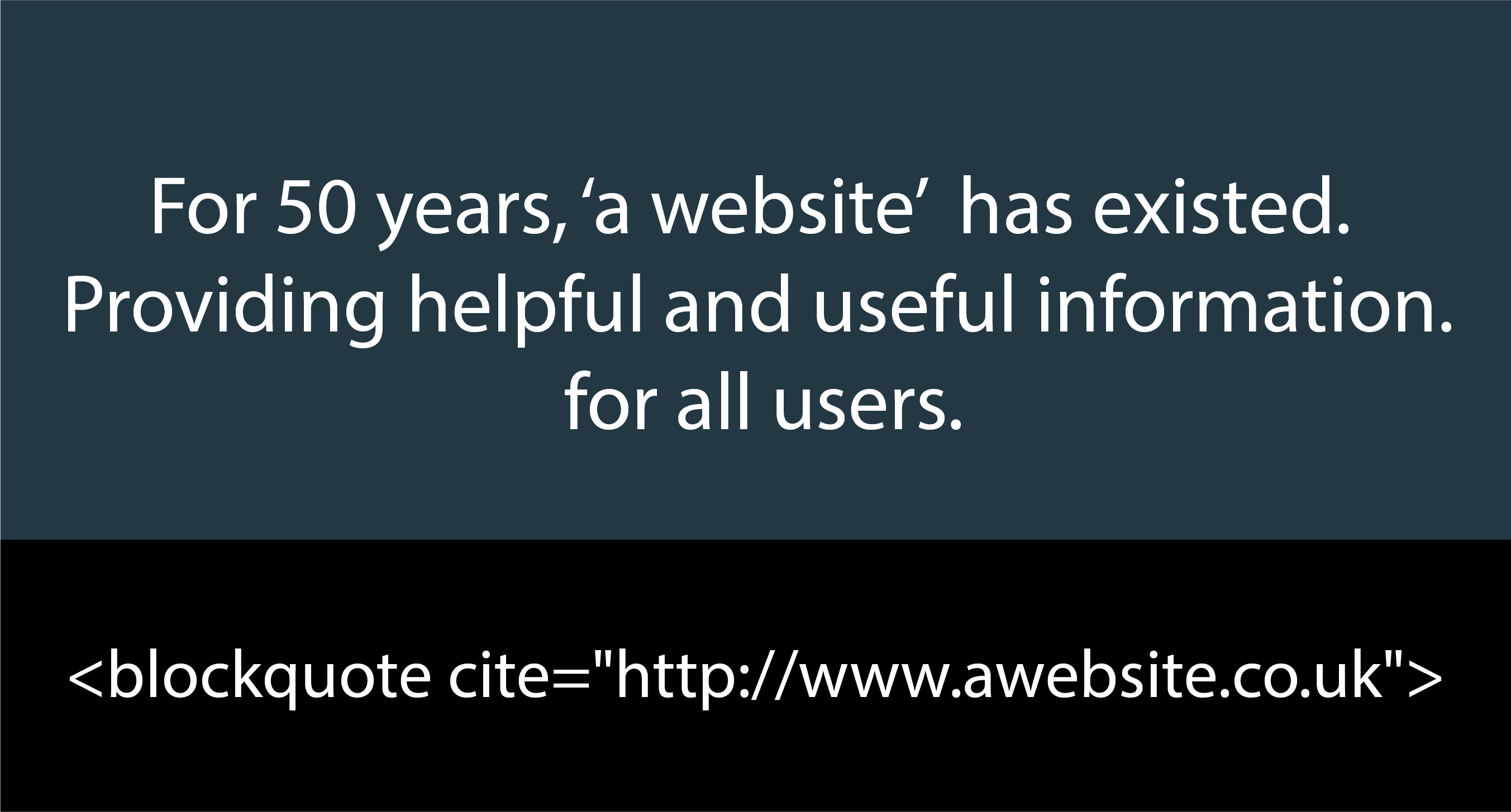 Image displaying blockquote markup