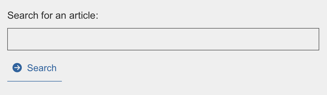Screenshot of search feature